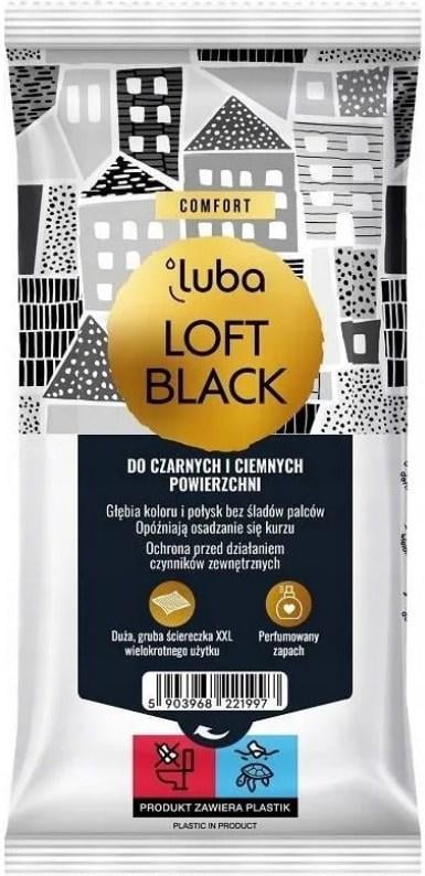 Серветки вологі Luba Comfort Loft Black для темних поверхонь 30 шт. (21446)