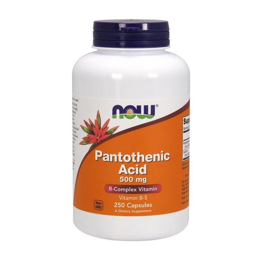 Пантотеновая кислота NOW Pantothenic Acid 500 мг 250 капс.