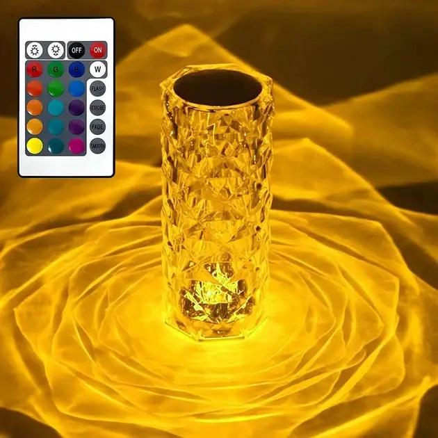 Настольная лампа акриловая кристаллическая RGB с пультом 5 Вт (2079257585) - фото 6