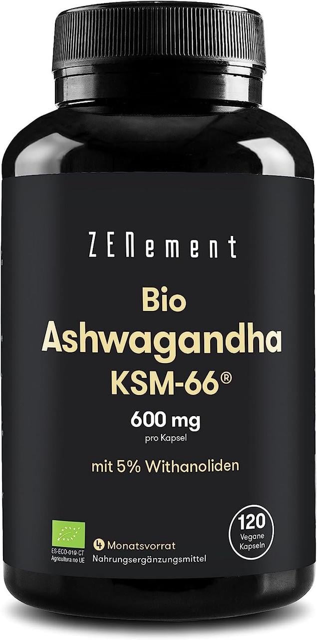Витамины для иммунитета Zenement Органическая ашваганда KSM-66 600 мг 120 капс. (50096483)