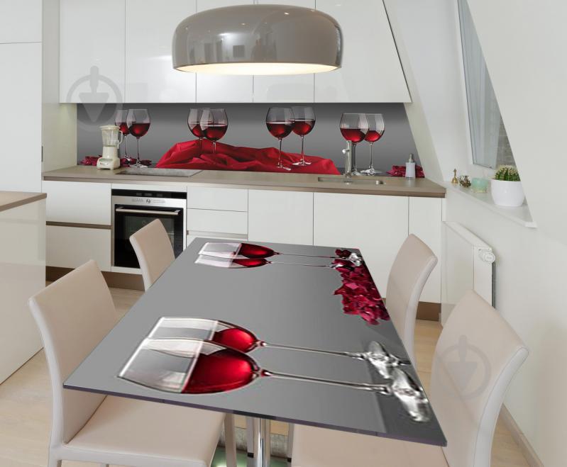 Наклейка 3Д вінілова на стіл Zatarga «Обійми оксамиту» 600х1200 мм для будинків, квартир, столів, кав'ярень, кафе Наклейка 3Д вінілова на стіл Zatarga «Обійми оксамиту» 600х1200 мм для будинків, квартир, столів, кав'ярень, кафе