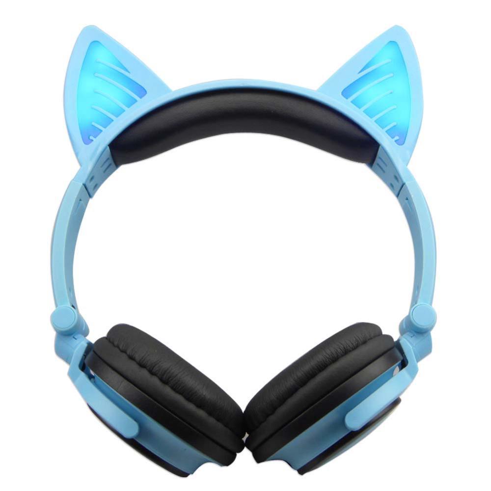 Наушники LINX BL108A Bluetooth с ушками LED Синий (SUN0481)