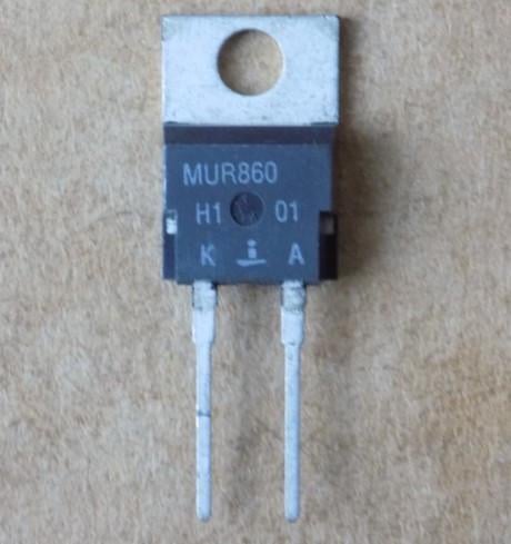 Диод MUR860 U860 600V/8A/TO220-2pin (50791)