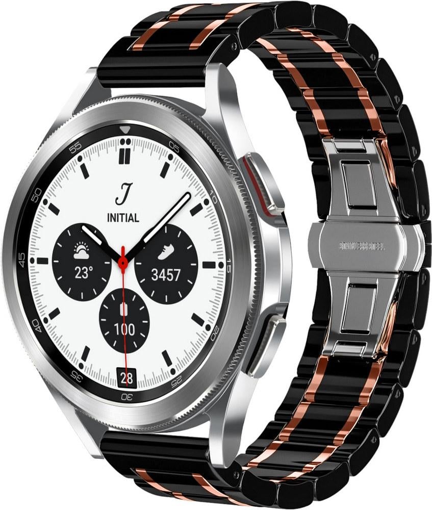 Ремінець керамічний Ceramo для Galaxy Watch 4 Classic 42 мм Black/Pink (28727-51)