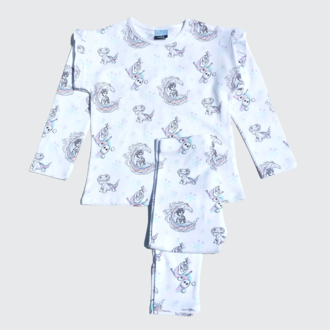 Костюм для дівчинки Frоzеn Gеоrgе з принтом 110-116 см Білий