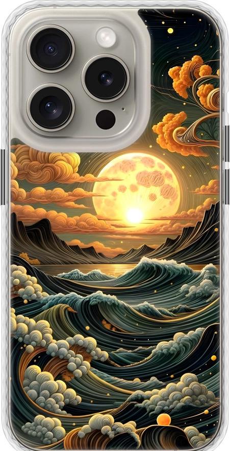 Чехол на iPhone 15 Pro Арт волны (6332pc-3096-42517)