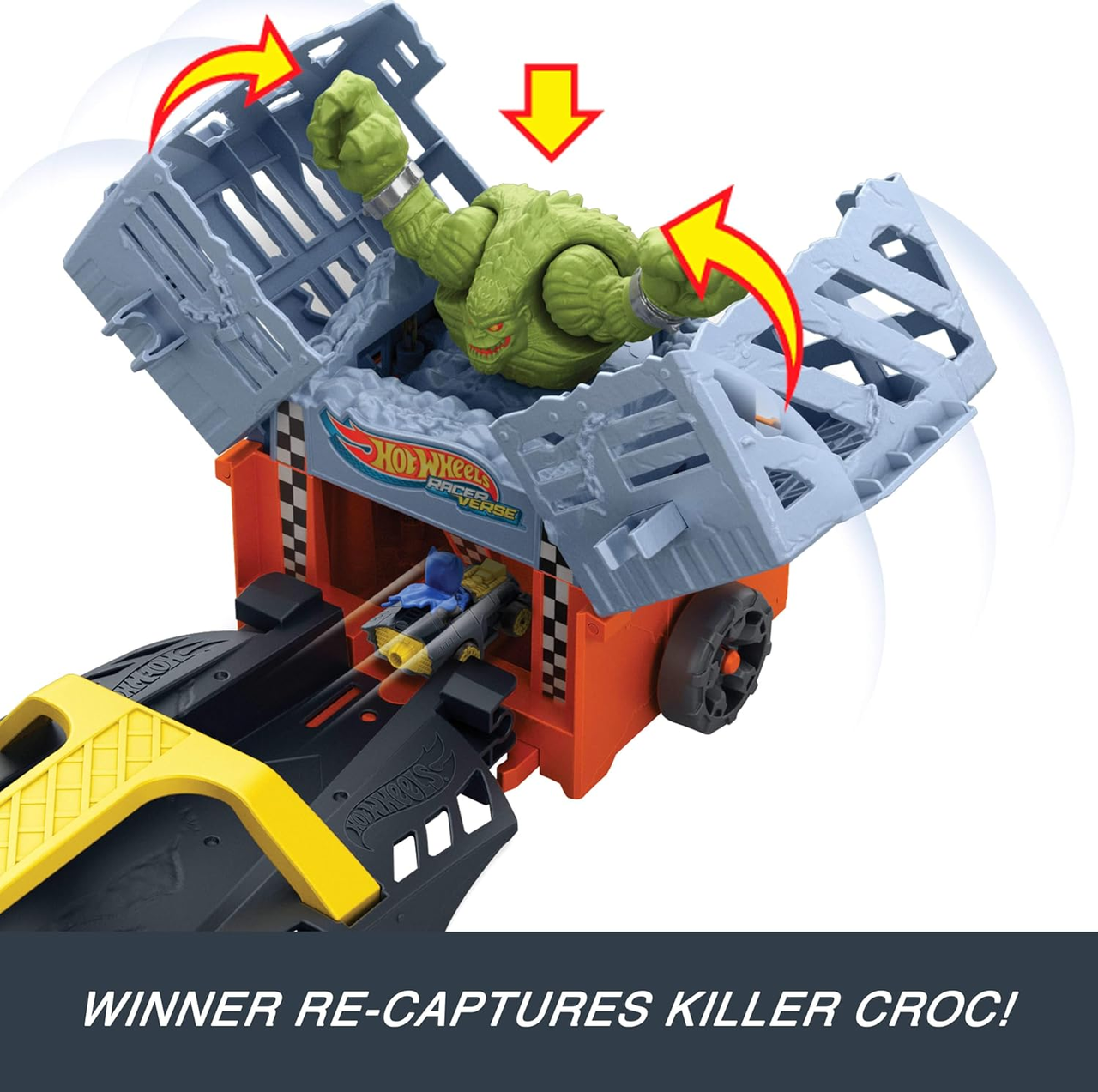 Игрушечный трек Hot Wheels Автомобиль трансформер Бэтмена автовоз (HXN21) - фото 6