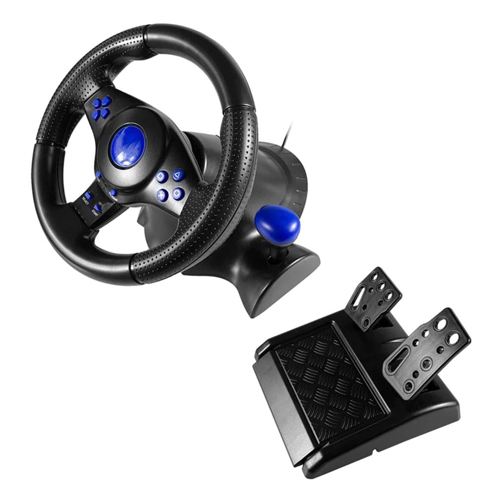 Игровой руль Vibration Steering wheel с педалями и коробкой передач 3в1 (120.668) - фото 6