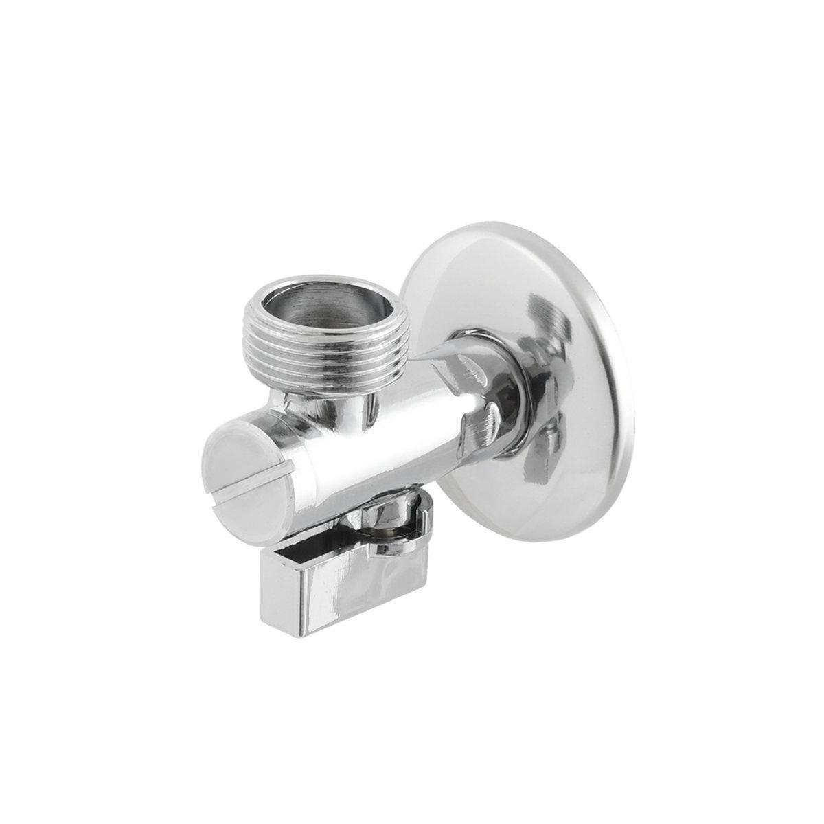 Кран приборный угловой Raftec KFH0102 с фильтром 1/2x3/4" ЗЗ Silver (SW-99358)