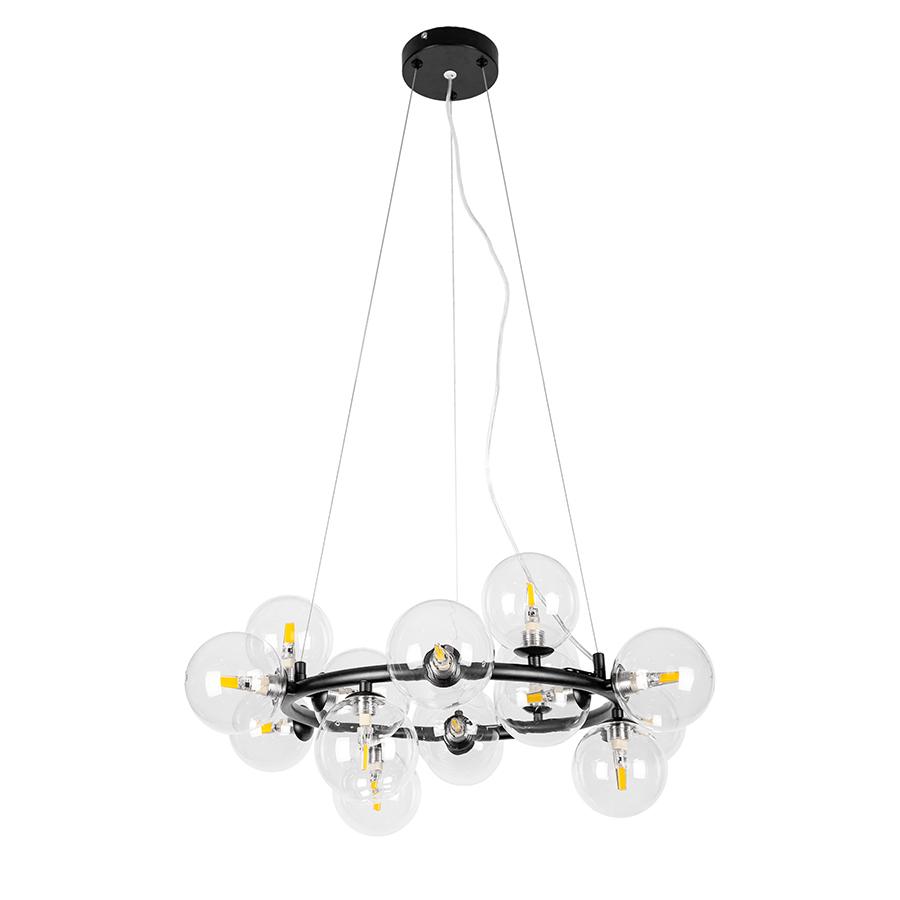Люстра молекула подвесная Levistella 7841019-15 BK/CL прозрачный плафон Черный