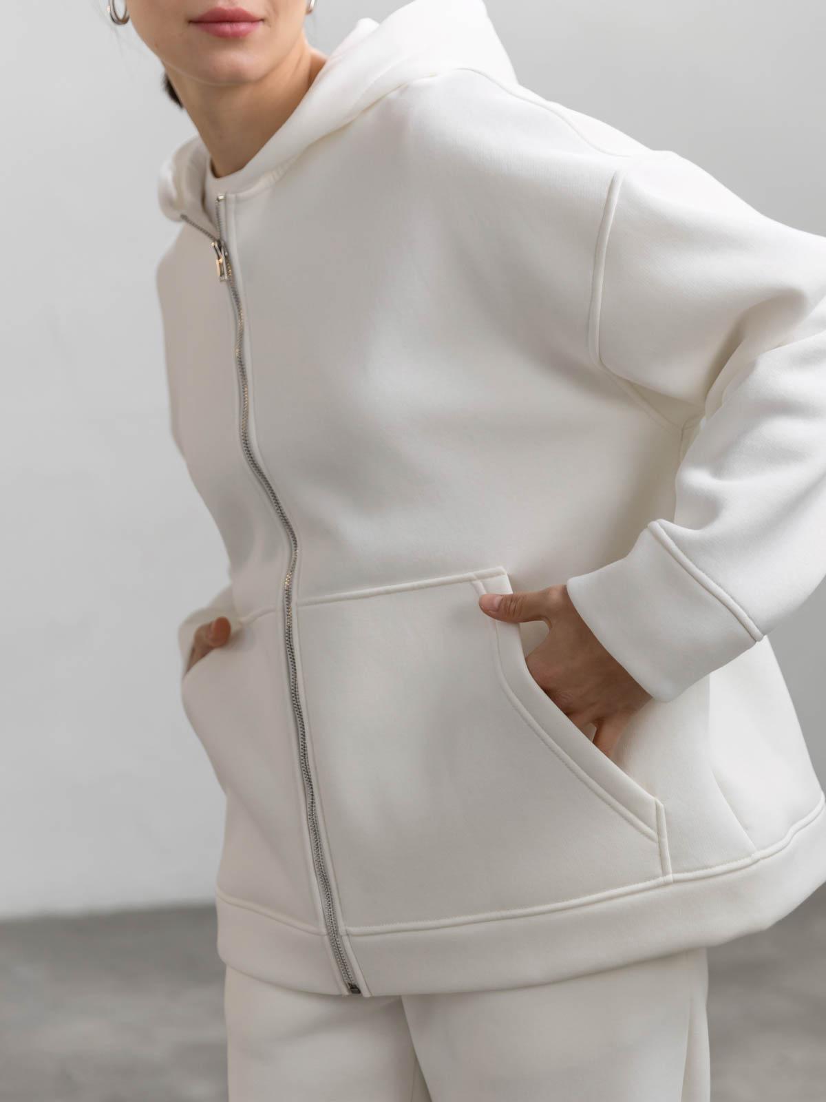 Худі жіноче з начосом на блискавці FROMUS XL/XXL Молочний (2646-17) - фото 4 Худі жіноче з начосом на блискавці FROMUS XL/XXL Молочний (2646-17) - фото 4