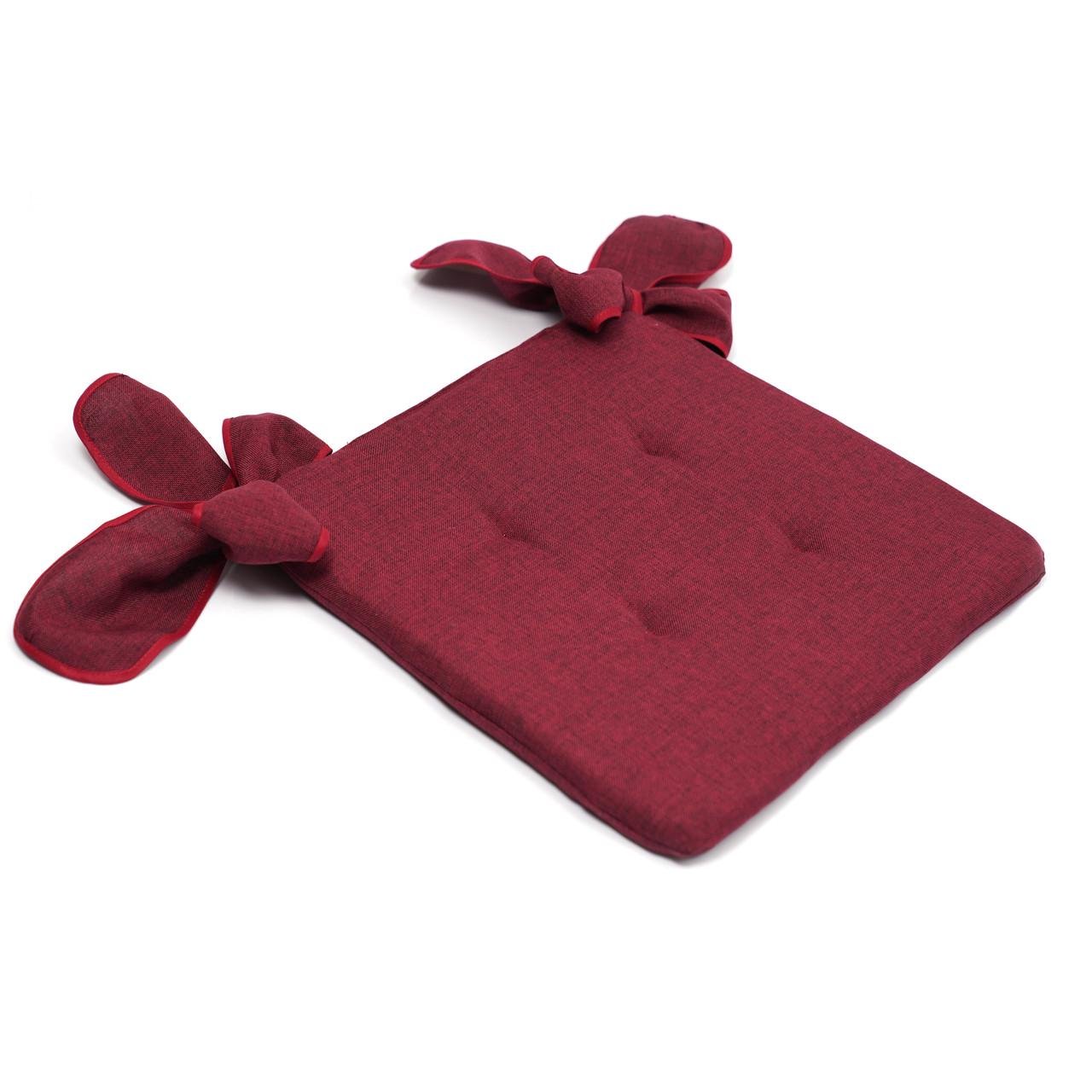 Подушка для стула/кресла/табурета 42х48х2 см Бордовый (1810229766) - фото 2