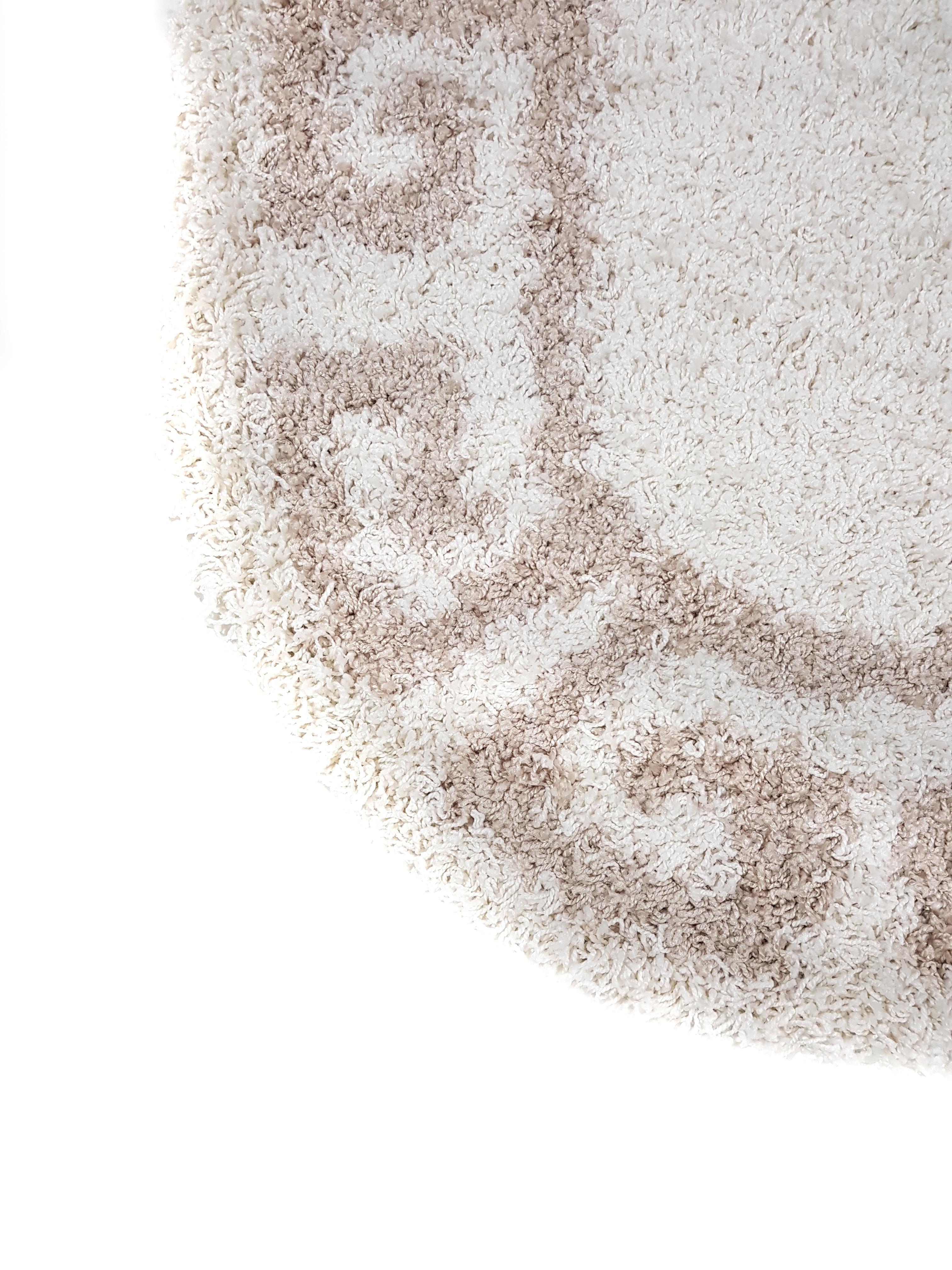 Ковер с высоким ворсом Super Lux Shaggy 150x300 см овал Кремовый (A361B) - фото 2