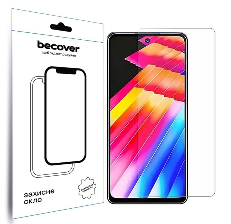 Захисне скло BeCover для Infinix HOT 30 Play NFC X6835B 3D Crystal Clear Glass (709721)