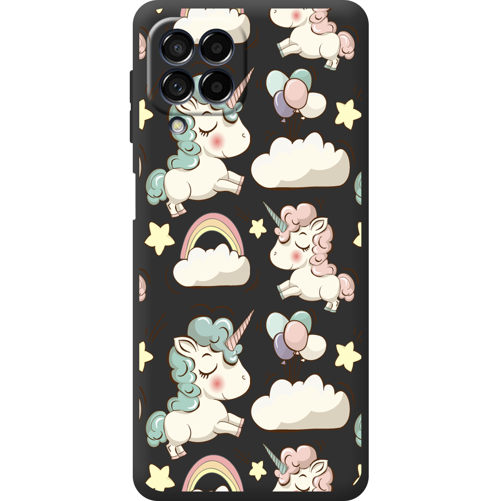 Чохол BoxFace Samsung Galaxy M53 5G (M536) Unicorns Чорний силікон (44473-cc2-44483)