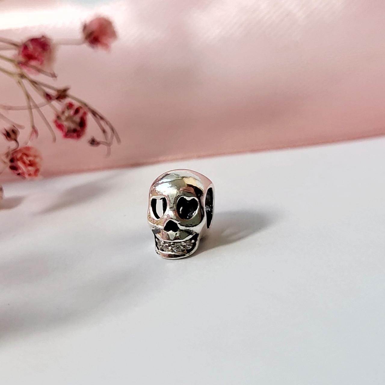 Шарм подвеска Череп серебро 925 пробы 1,10 г (819ч)