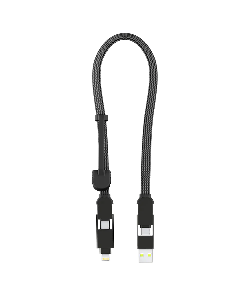 Кабель Rolling Square inCharge X Lava Black 6в1 USB-C/Lightning для быстрой зарядки 100 W 30 см Lava Black