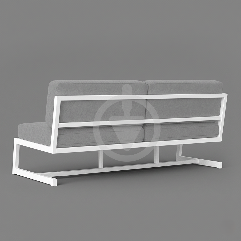 Диван металевий AVVS tech Атлас лофт велюр 126 см Світло-сірий/Білий (30222928) - фото 3 Диван металевий AVVS tech Атлас лофт велюр 126 см Світло-сірий/Білий (30222928) - фото 3