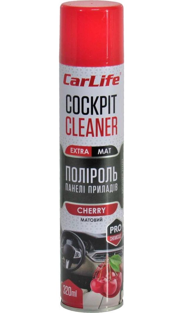 Полироль для пластика CarLife Cockpit Cleaner Extra Mat Cherry 320 мл (CF349)