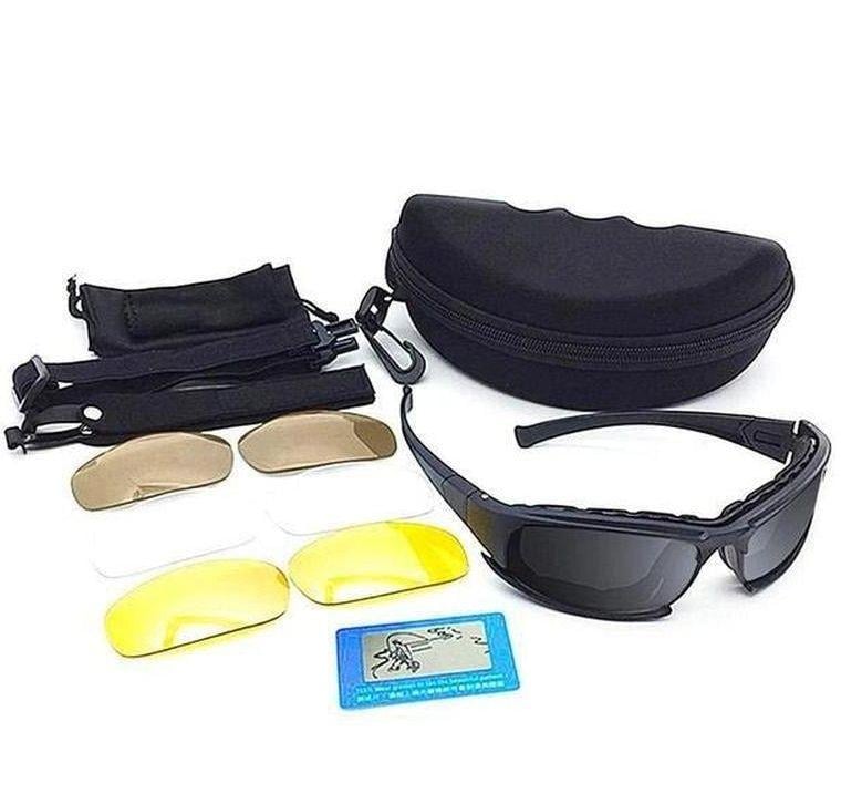 Окуляри-маска захисні C5 Polarized зі змінними запасними лінзами 1,5 мм зі страховими ременями та чохлом