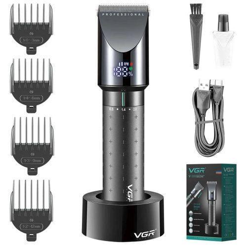 Машинка для волосся VGR V-698 Professional 4 насадки LED Display (2271720417)