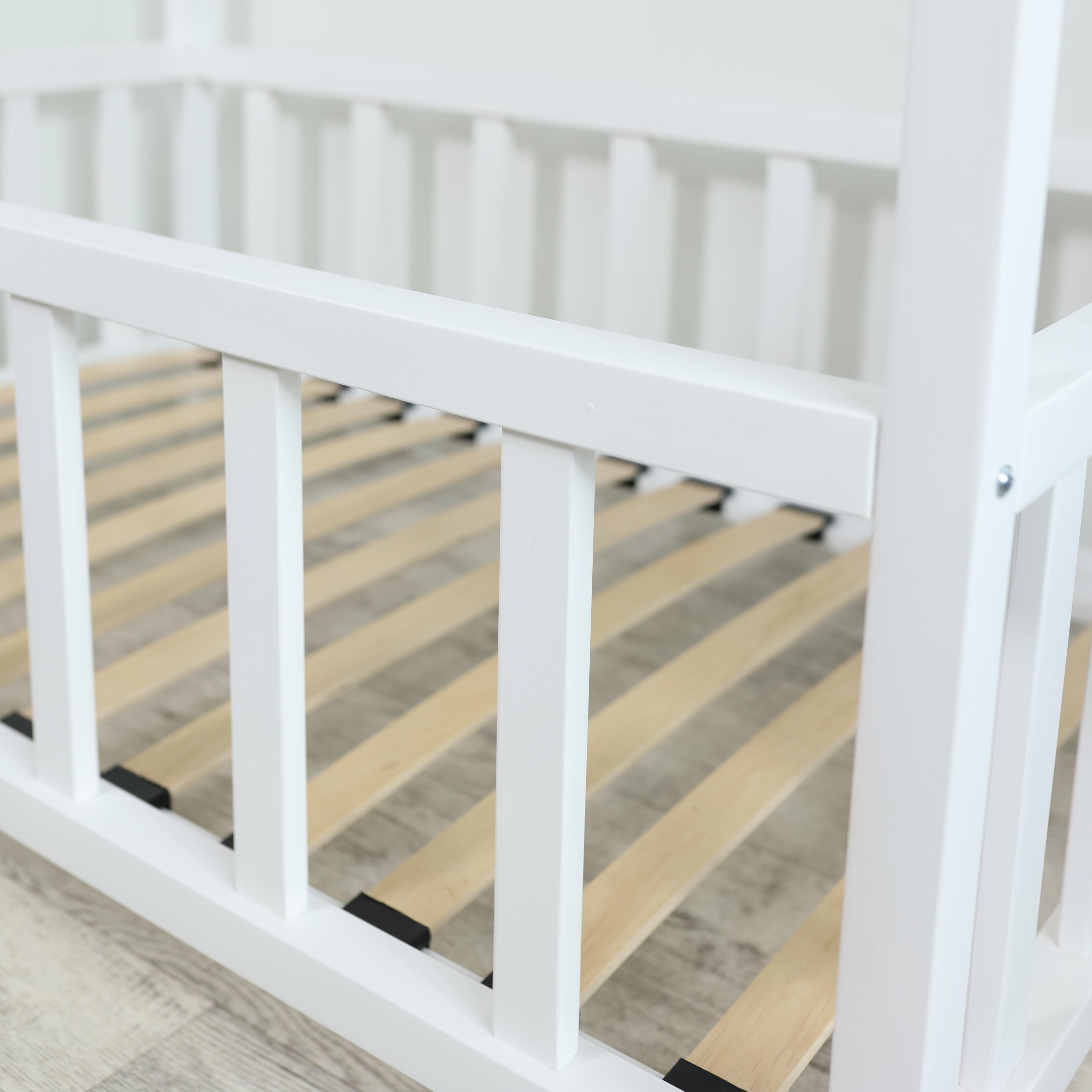 Кроватка домик детская RomaWoodHome с бортиком и балдахином фатиновая шторка 160х80 см - фото 4 Кроватка домик детская RomaWoodHome с бортиком и балдахином фатиновая шторка 160х80 см - фото 4