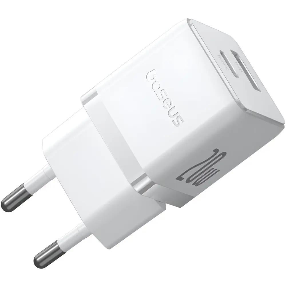 Зарядний пристрій мережевий Baseus Palm Fast Charger C+U 20W EU Moon White (P10111608213-00)