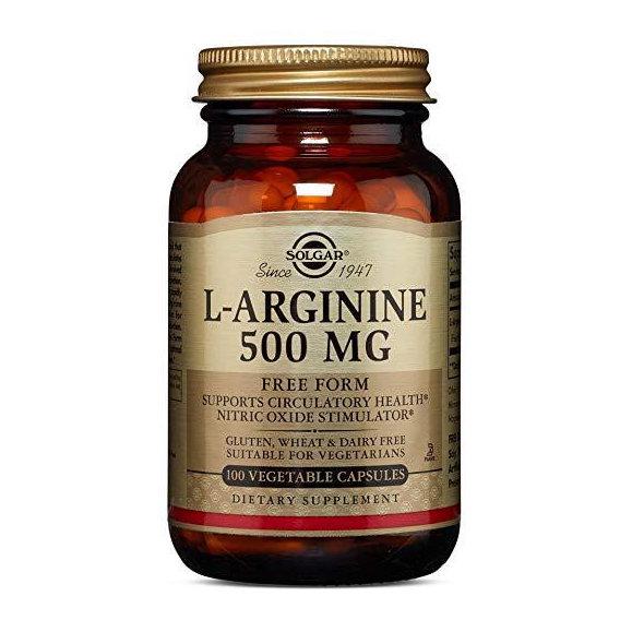 Аргінін Solgar L-Arginine 500 мг 100 Veg Caps