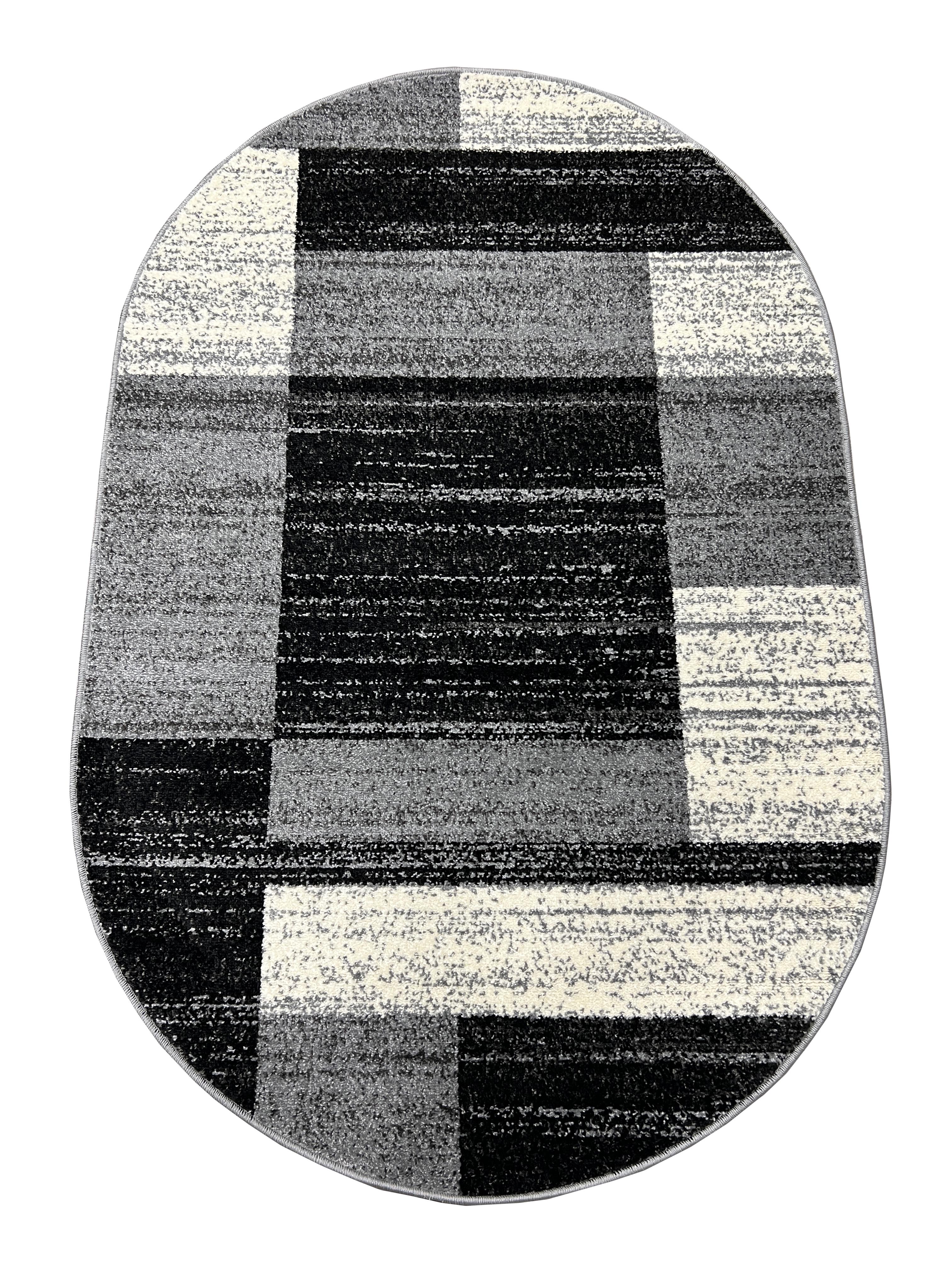 Ковер з невысоким ворсом Espresso 150x300 см овал Серый (08551ALGBО2)