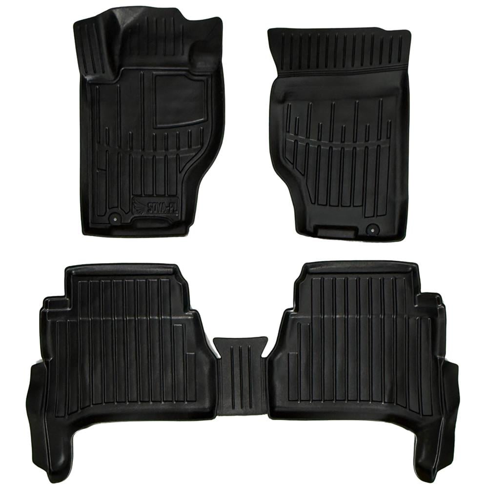 Коврики в салон SOVA-PL для Kia Sorento BL 2002-2009 резиновые 5 шт. Черный (28800471)