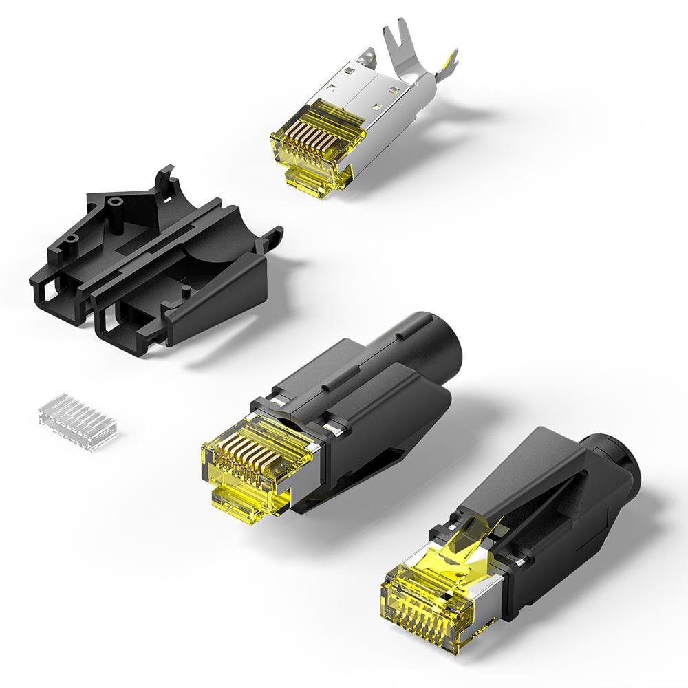Коннекторы Vention Cat 6A RJ45 FTP 10 шт. Черный (IDNB0-10)
