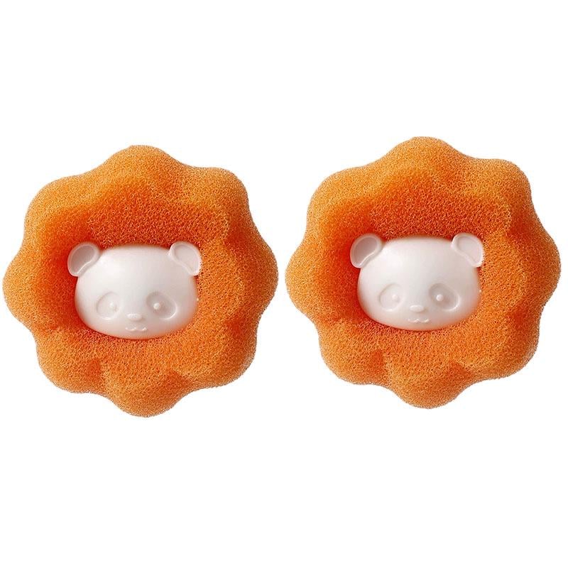 Шарики для стирки белья против ворса и пыли 2 шт. Оранжевый (R9703)