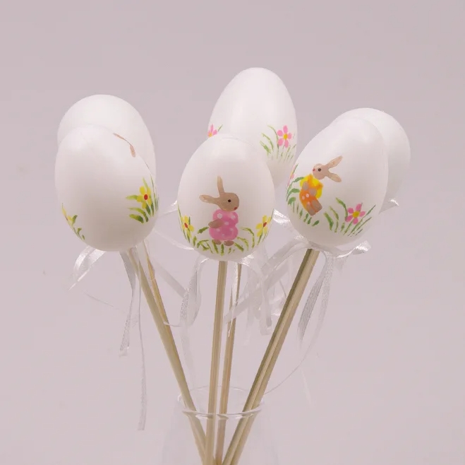 Декорация пасхальная на пике Flora Писанка микс 6 шт. (44027)