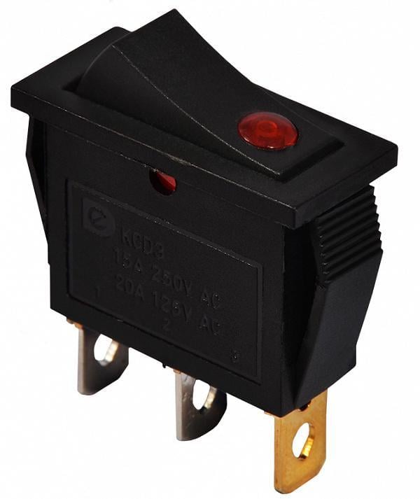 Переключатель одноклавишный АСКО-УКРЕМ KCD3-101EN R/B с подсветкой Красный (27878017)