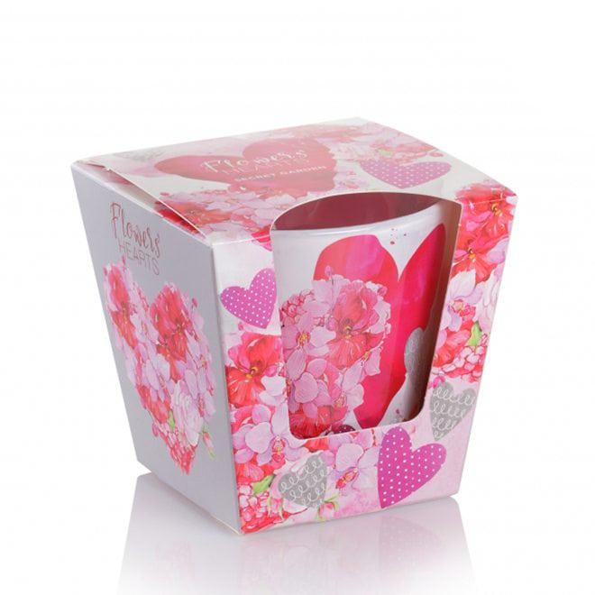 Свеча ароматическая Flora Flowers Hearts Secret Garden (28737)