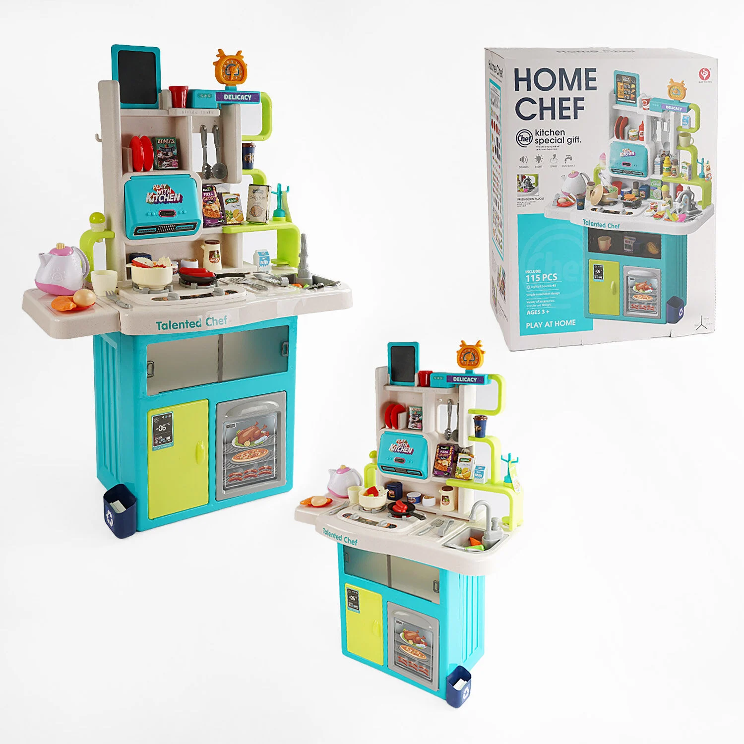 Детская кухня Home Chef 115 элементов/звук Blue (158761) - фото 2 Детская кухня Home Chef 115 элементов/звук Blue (158761) - фото 2