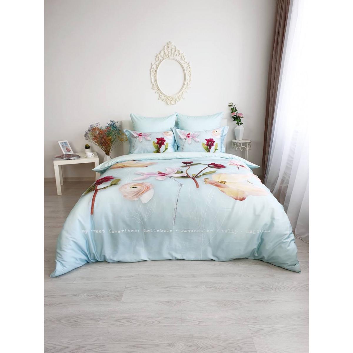 Постельное белье Tivolyo Home Floris делюкс сатин евро