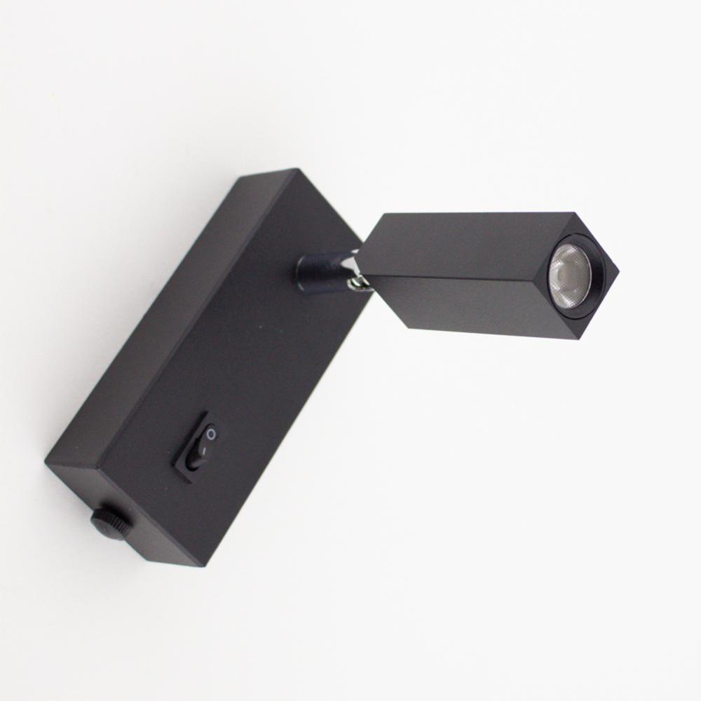 Бра светодиодное ESLLSE SIMPLE S 3 Вт 120x50x130 мм Черный (00000122605) - фото 2 Бра светодиодное ESLLSE SIMPLE S 3 Вт 120x50x130 мм Черный (00000122605) - фото 2