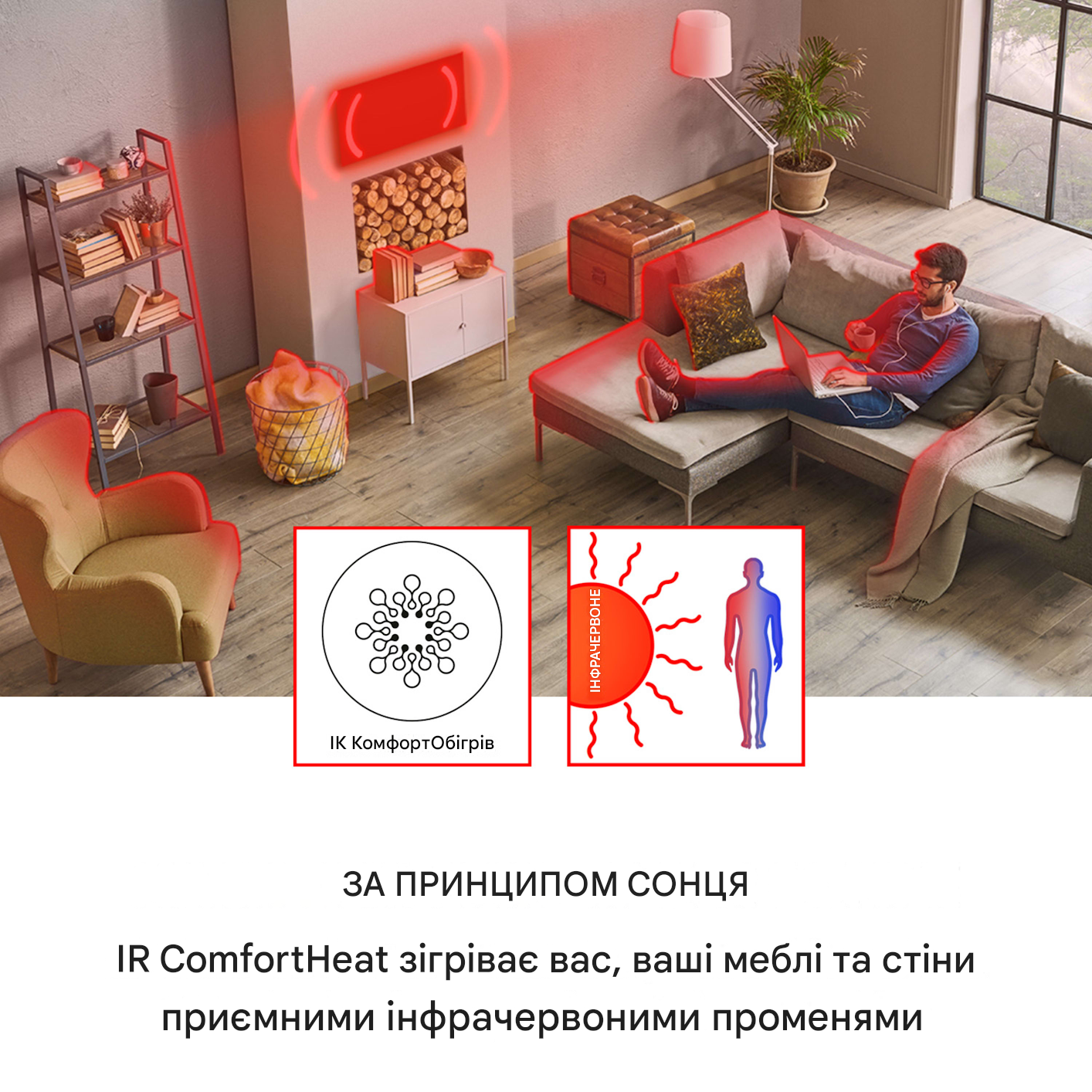 Инфракрасный обогреватель KLARSTEIN Marvel Mirror 360 Вт ( 10034224) - фото 7