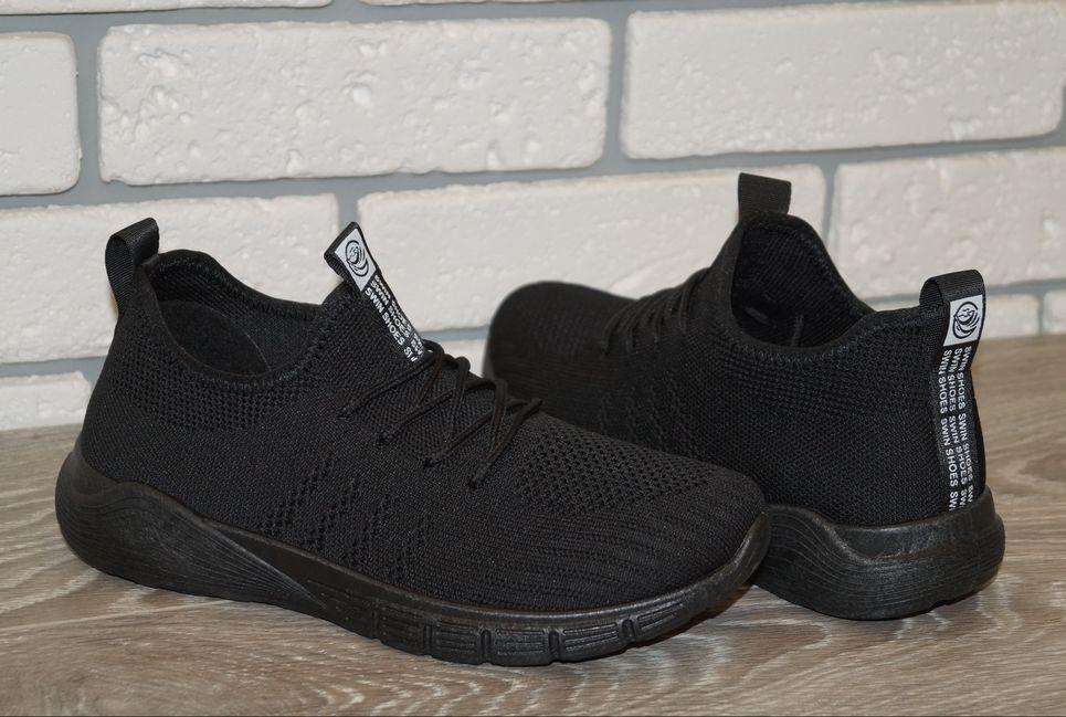 Кроссовки подростковые текстильные Swin р. 37 23,5 см Черный (30833-37)