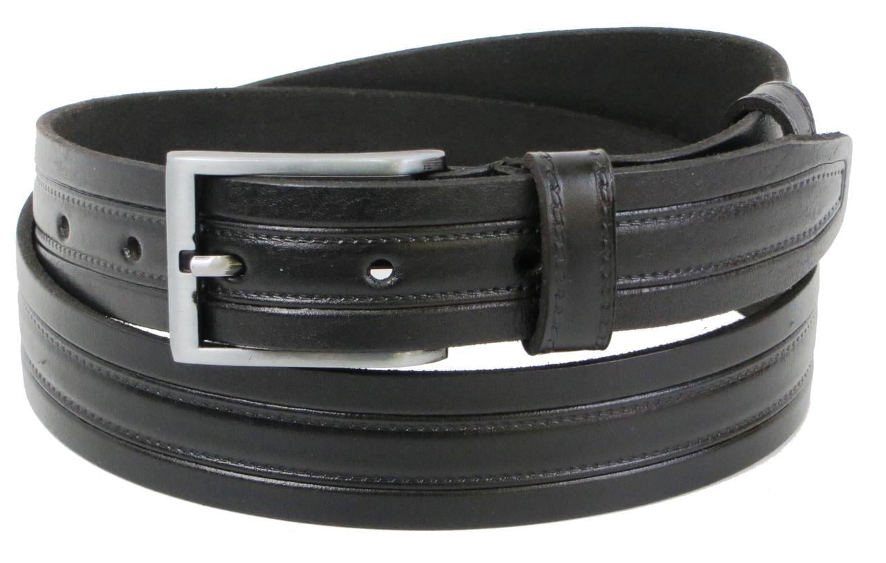 Ремень мужской Skipper 1251-33 под брюки натуральная кожа 3,3 см Черный