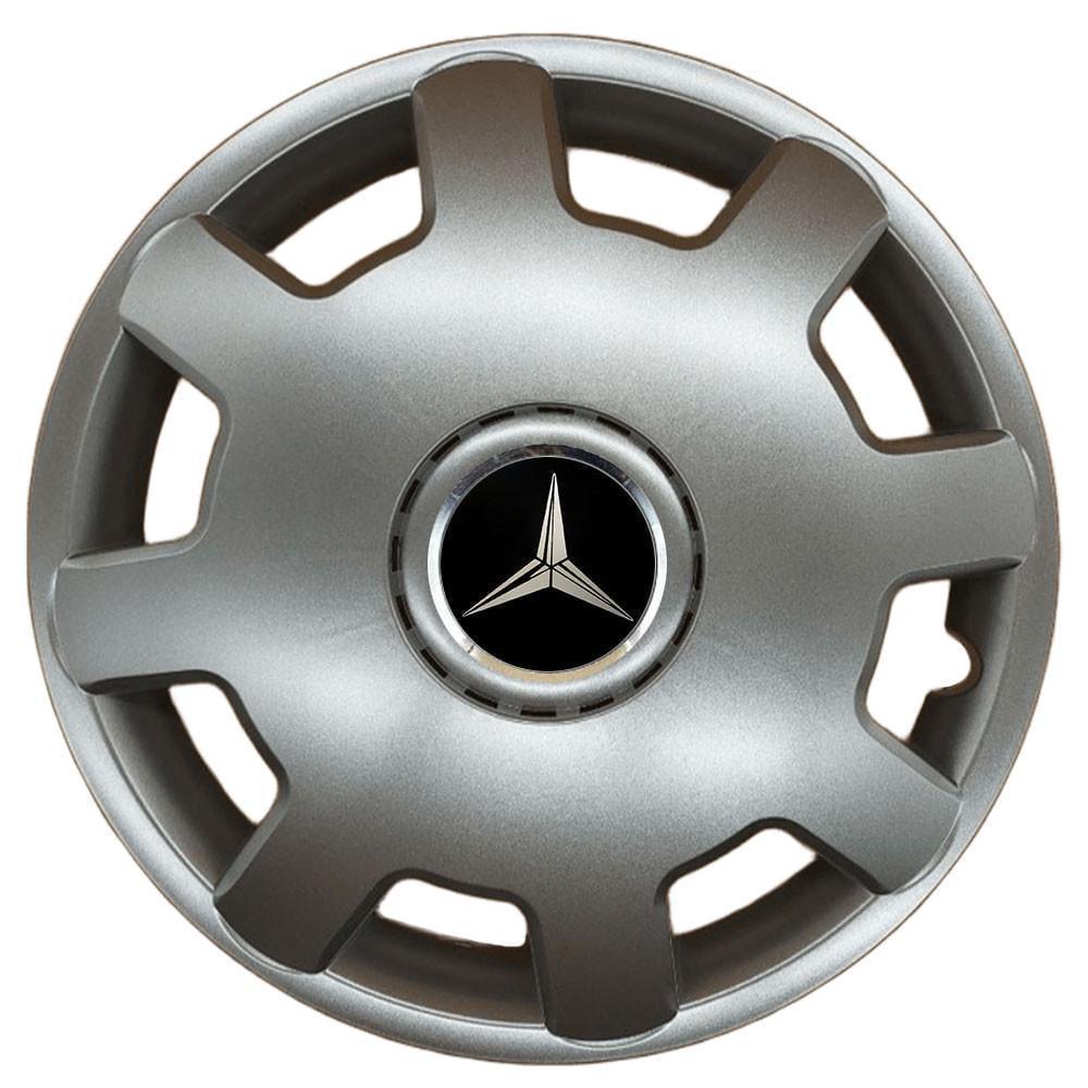 Колпаки SJS 105 с логотипом Mercedes 4 шт. R13 Серебряный (2789080607)