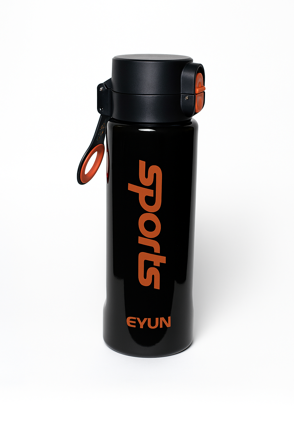 Бутылка EYUN Sports с крышкой-клапаном 780 мл Черный с оранжевым (R29404)
