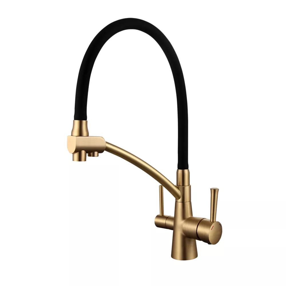 Смеситель для кухни Gappo G4398-1 на две воды Черный (103132)