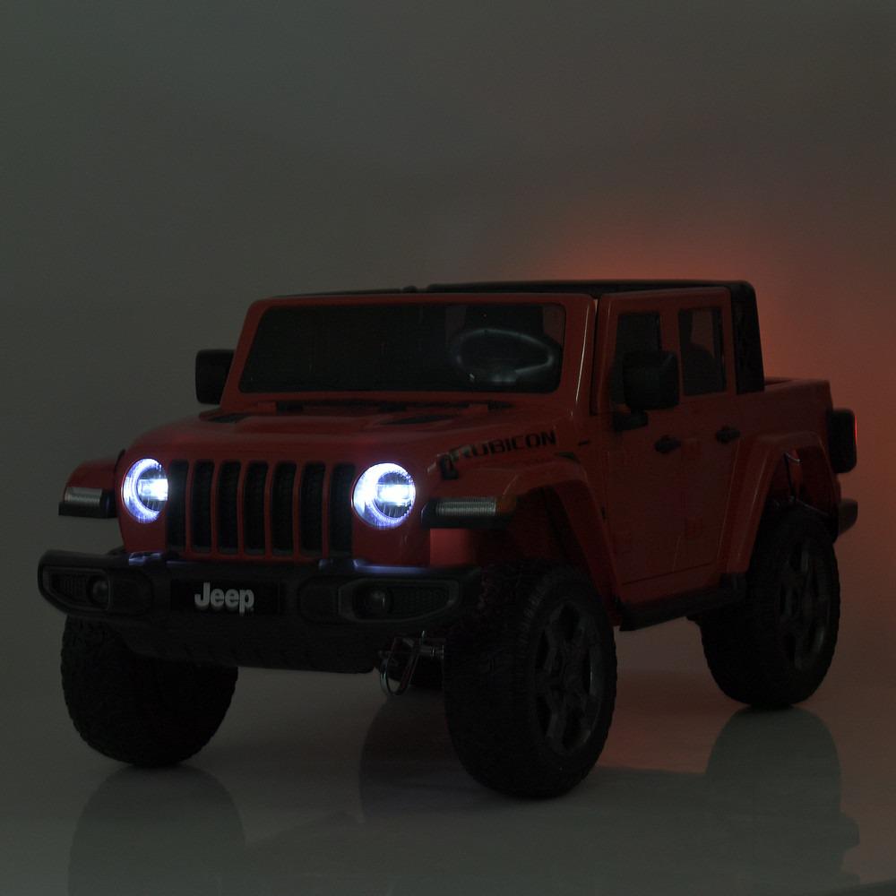 Електромобіль Bambi Jeep Rubicon з пультом керування та світлом Червоний (M 5740EBLR-3) - фото 2