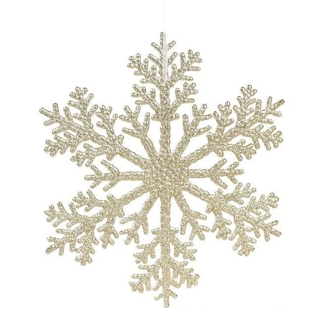 Подвеска новогодняя Flora Снежинка Золотой (12279)