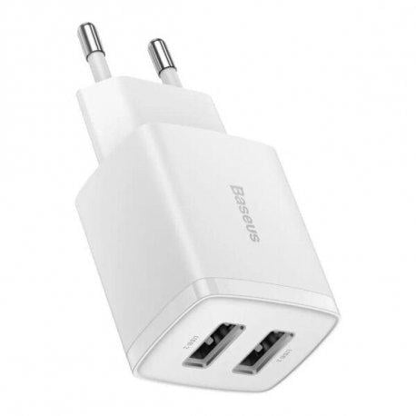 Зарядное устройство BASEUS Compact Charger 2U 10,5W EU White (CCXJ010202)