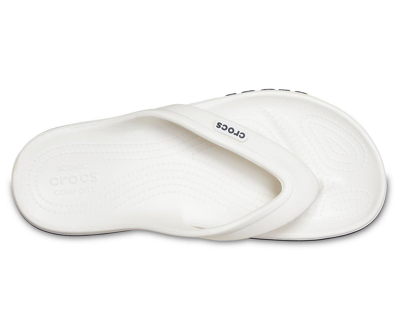 В'єтнамки Crocs Bayaband Flip M7W9 р. 39 25,5 см White/Navy (205393-W) - фото 4