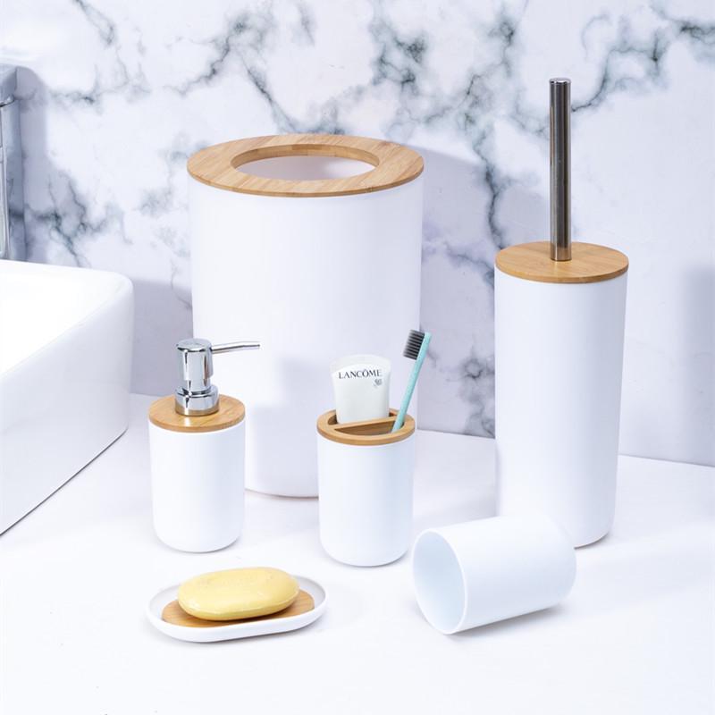 Набір аксесуарів для ванної кімнати 11346 6 пр. Білий (4570872) - фото 2