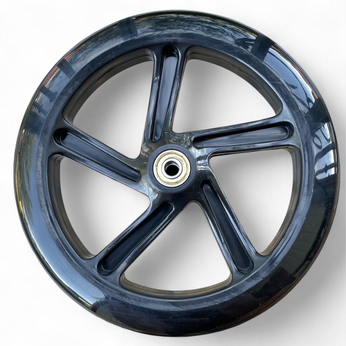 Колесо для самоката PU з підшипниками 608 200х40 мм Чорний